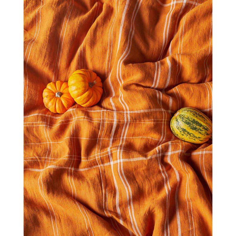 Kip&Co Santa Monica Pecan Tartan Linen Quilt Cover image number 1